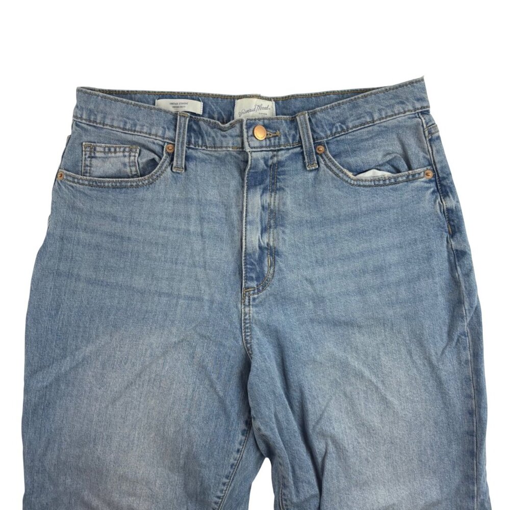 Universal Thread High Waist Jeans Womens Size 12 31R Light Wash Vintage Straight - Picture 3 of 11